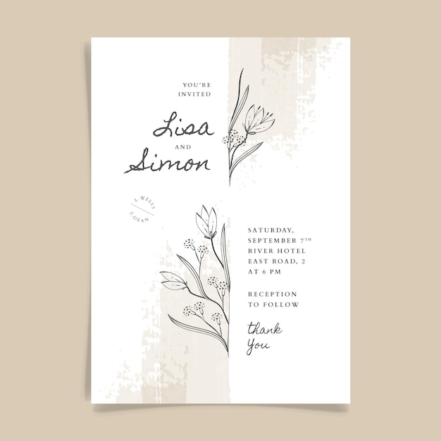 Wedding invitation template