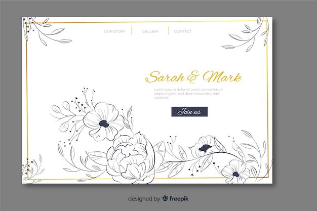 Wedding landing page template