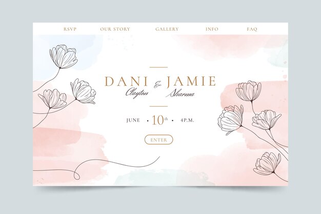 Wedding landing page