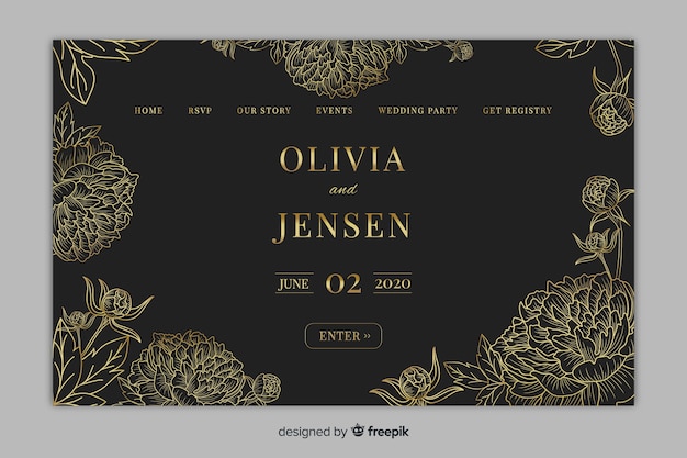 Wedding landing page