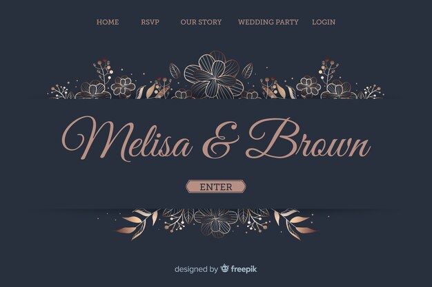 Wedding landing page