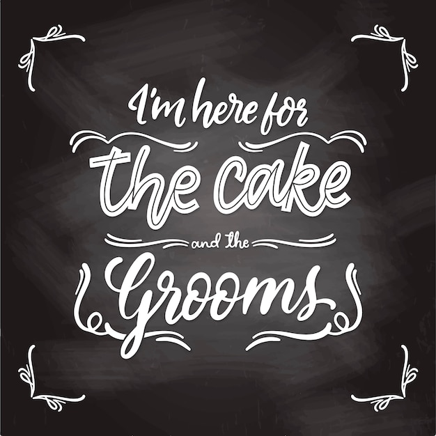 Wedding lettering on blackboard