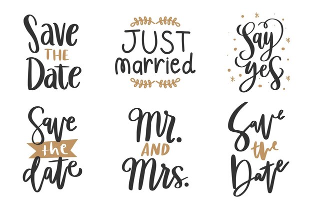 Wedding lettering save the date