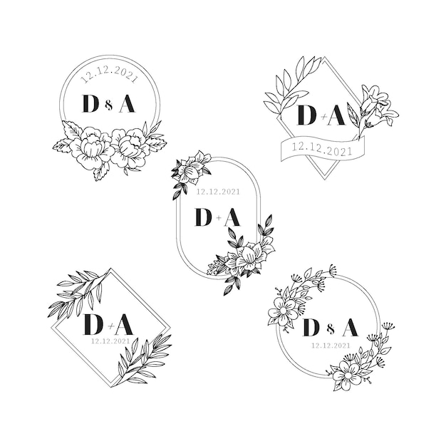 Wedding monogram logos