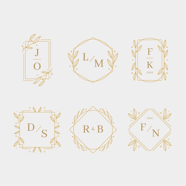 Wedding monograms elegant design