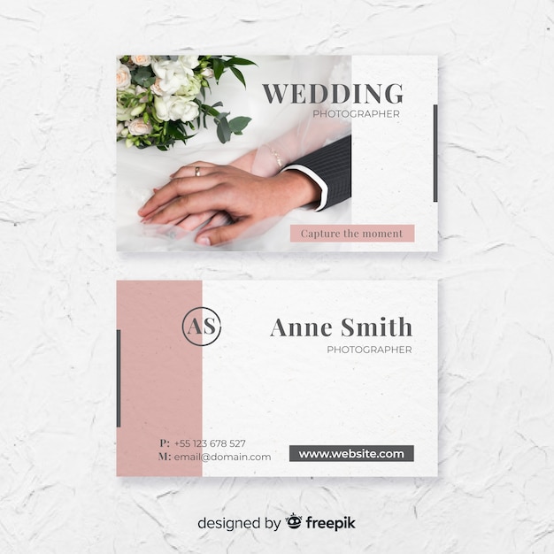 Wedding photography business card template