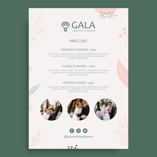 Wedding planner template design