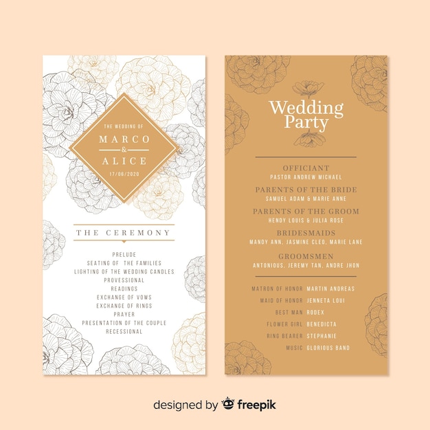 Wedding program