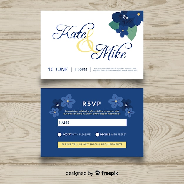 Wedding rsvp card