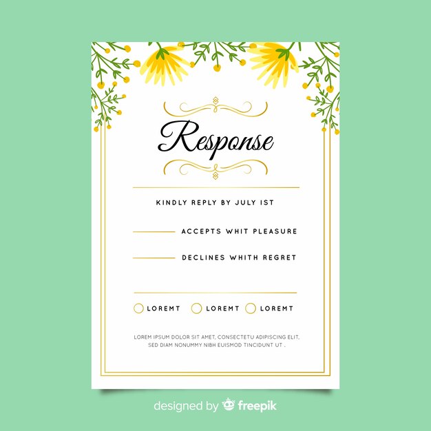 Wedding rsvp card