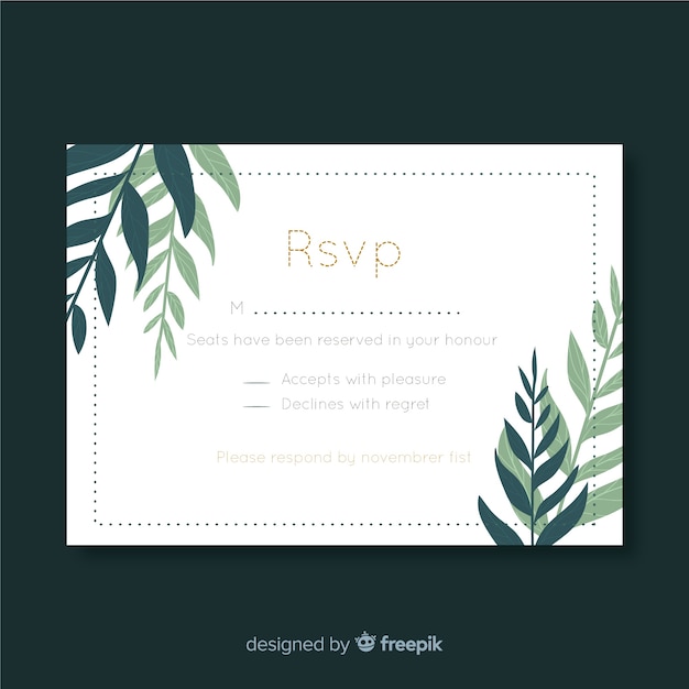 Wedding rsvp card