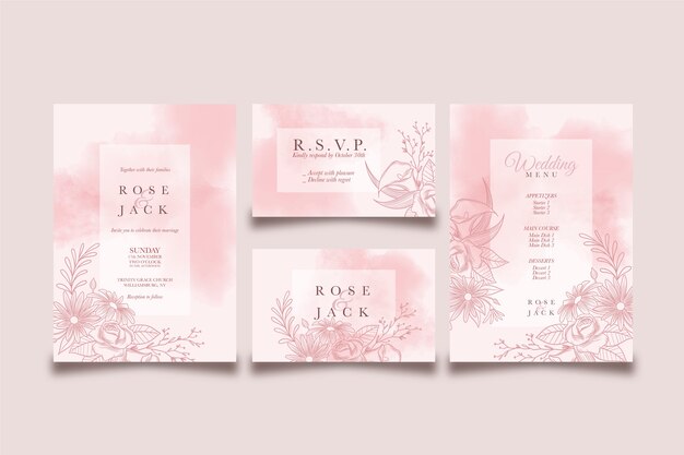 Wedding template concept and design