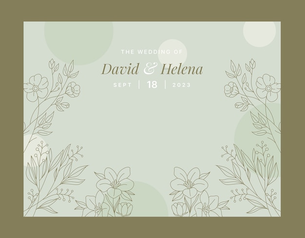 Free vector wedding template design