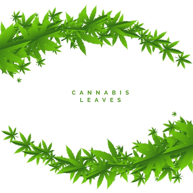 Free vector weed marijuana green leaves background