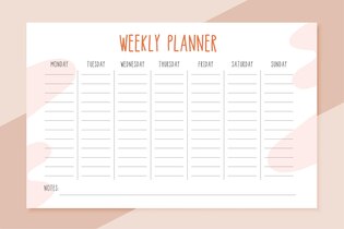 Weekly planner templates