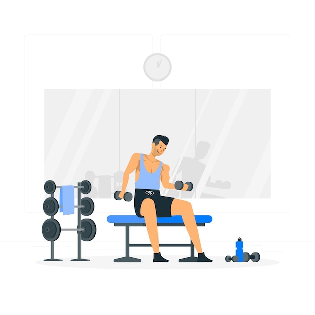 Weights concept illustration