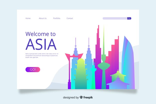 Welcome to asia landing page template