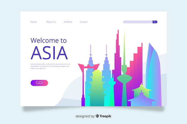 Welcome to asia landing page template