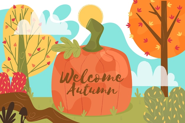 Welcome autumn background