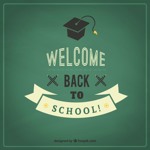 Free Vector welcome back to school in retro style