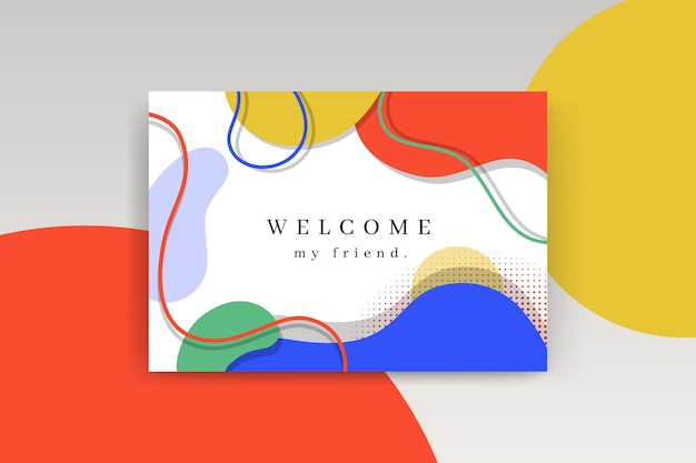 Welcome card template