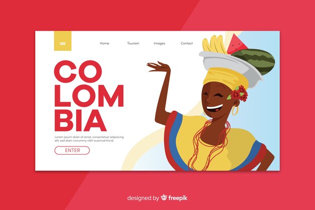 Welcome to colombia landing page template