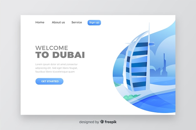 Welcome to dubai landing page