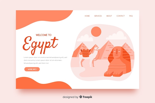 Welcome to egypt landing page