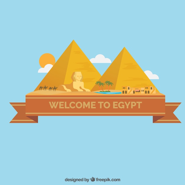 Free Vector welcome to egypt