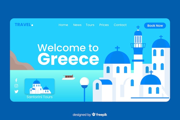 Welcome to greece landing page