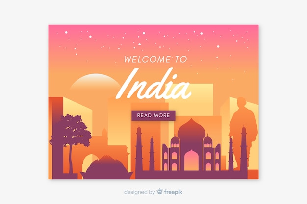 Welcome to india landing page template