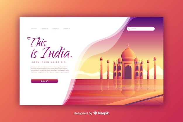 Welcome to india landing page