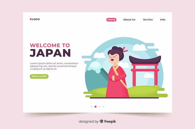 Welcome to japan landing page