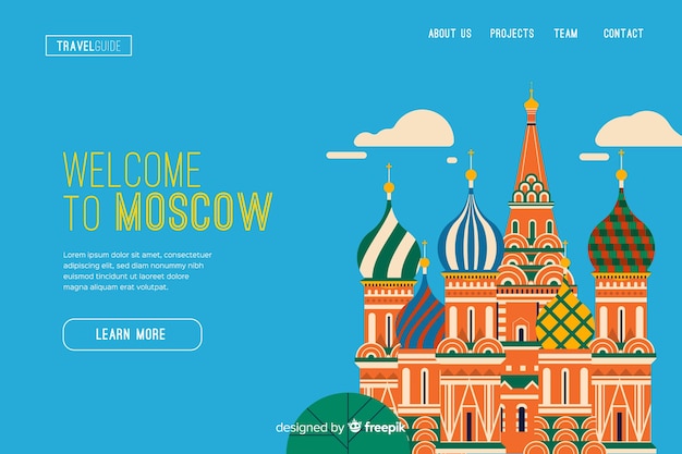 Welcome to moscow landing page