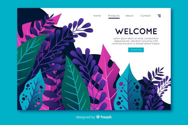 Welcome nature landing page