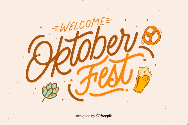 Welcome oktoberfest in flat design