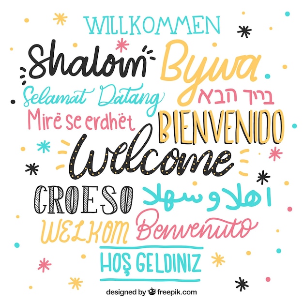 Welcome pattern in different languages