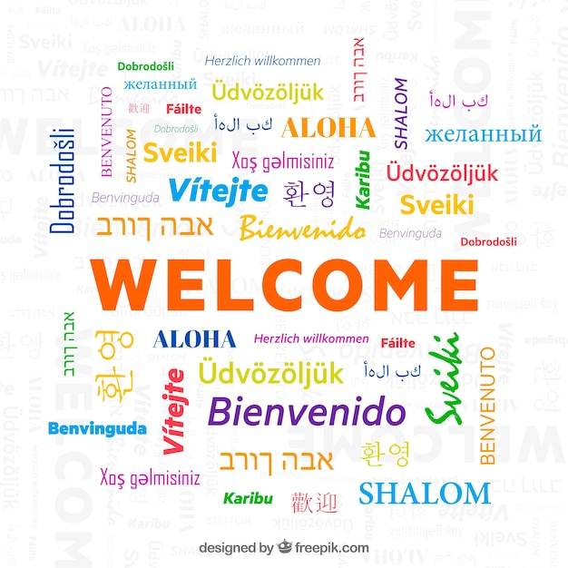 Welcome pattern in different languages