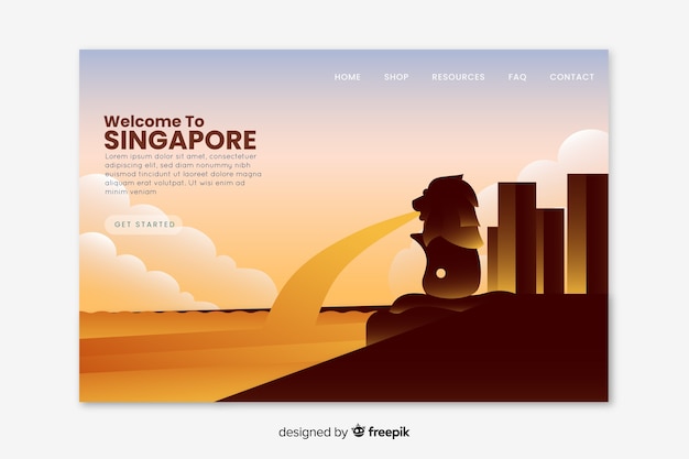 Welcome to singapore landing page