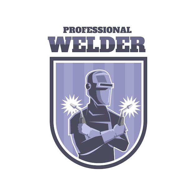 Welder logo template with details