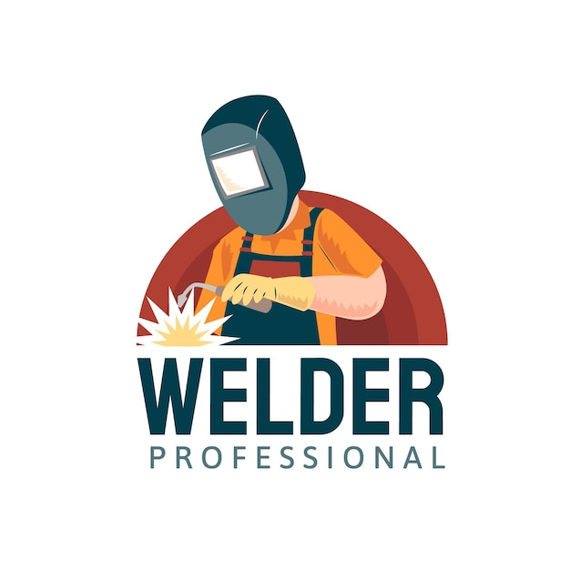 Welder logo template with details