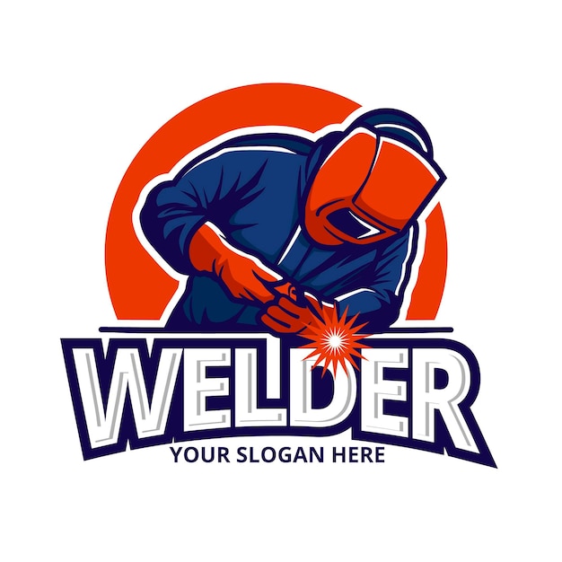 Welder logo template with details