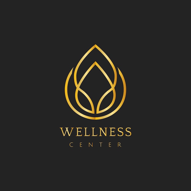 Wellness center design logo vector