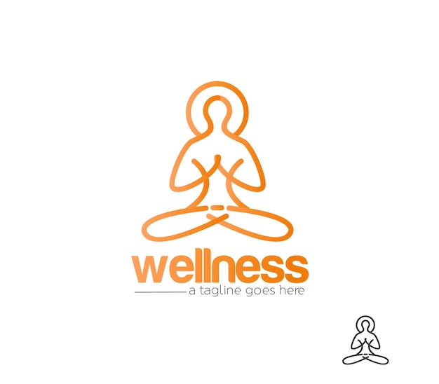 Free Vector wellness logo branding identity corporate vector design template