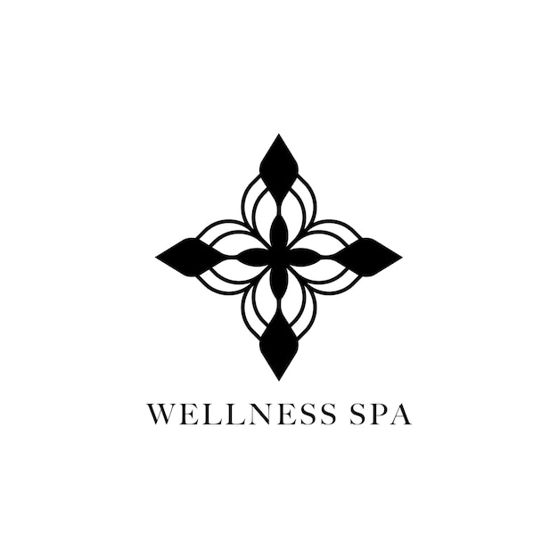 Wellness spa design logo vector