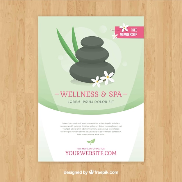 Free Vector wellness and spa poster