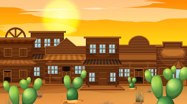 Free Vector a western saloon background