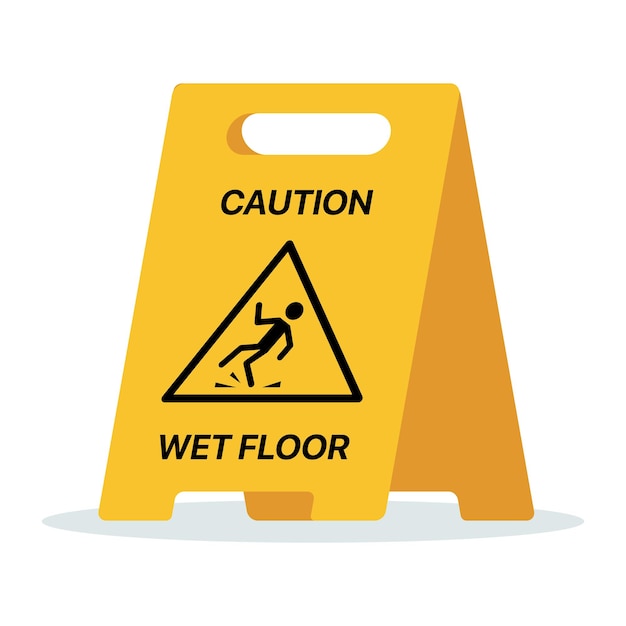 Free Vector wet floor sign