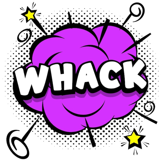 Free Vector whack comic bright template with speech bubbles on colorful frames