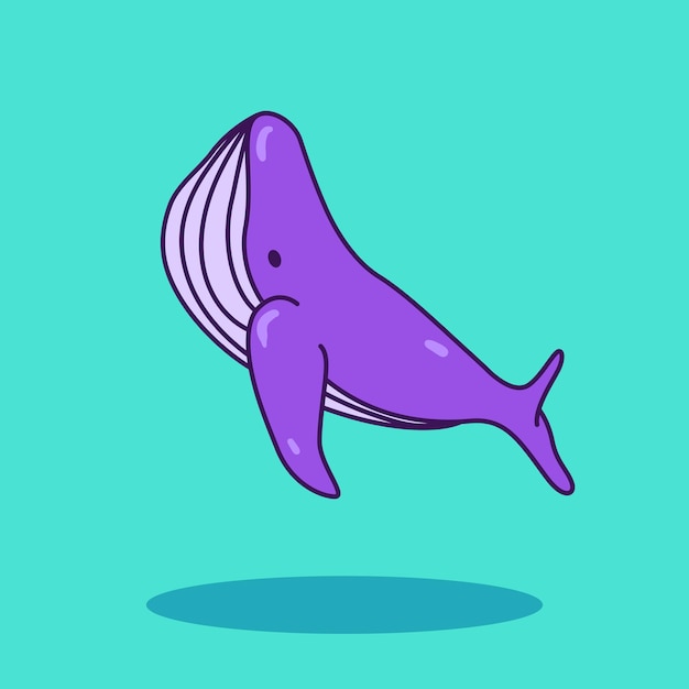 Free Vector whale icon doodle illustration